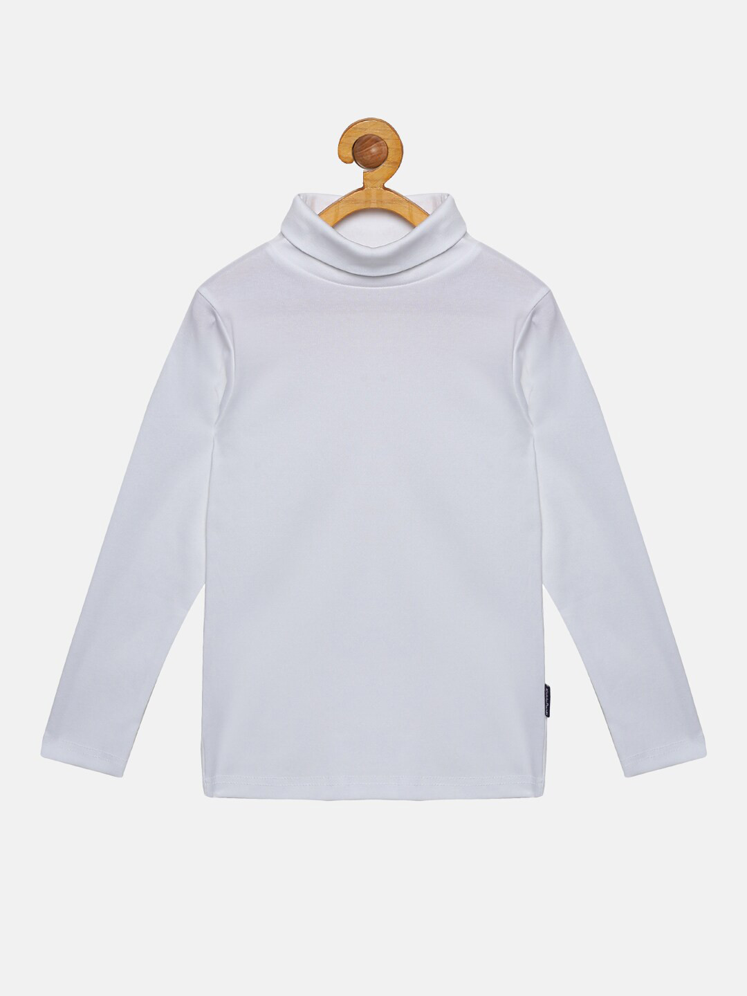 KiddoPanti Kids White High Neck T-shirt