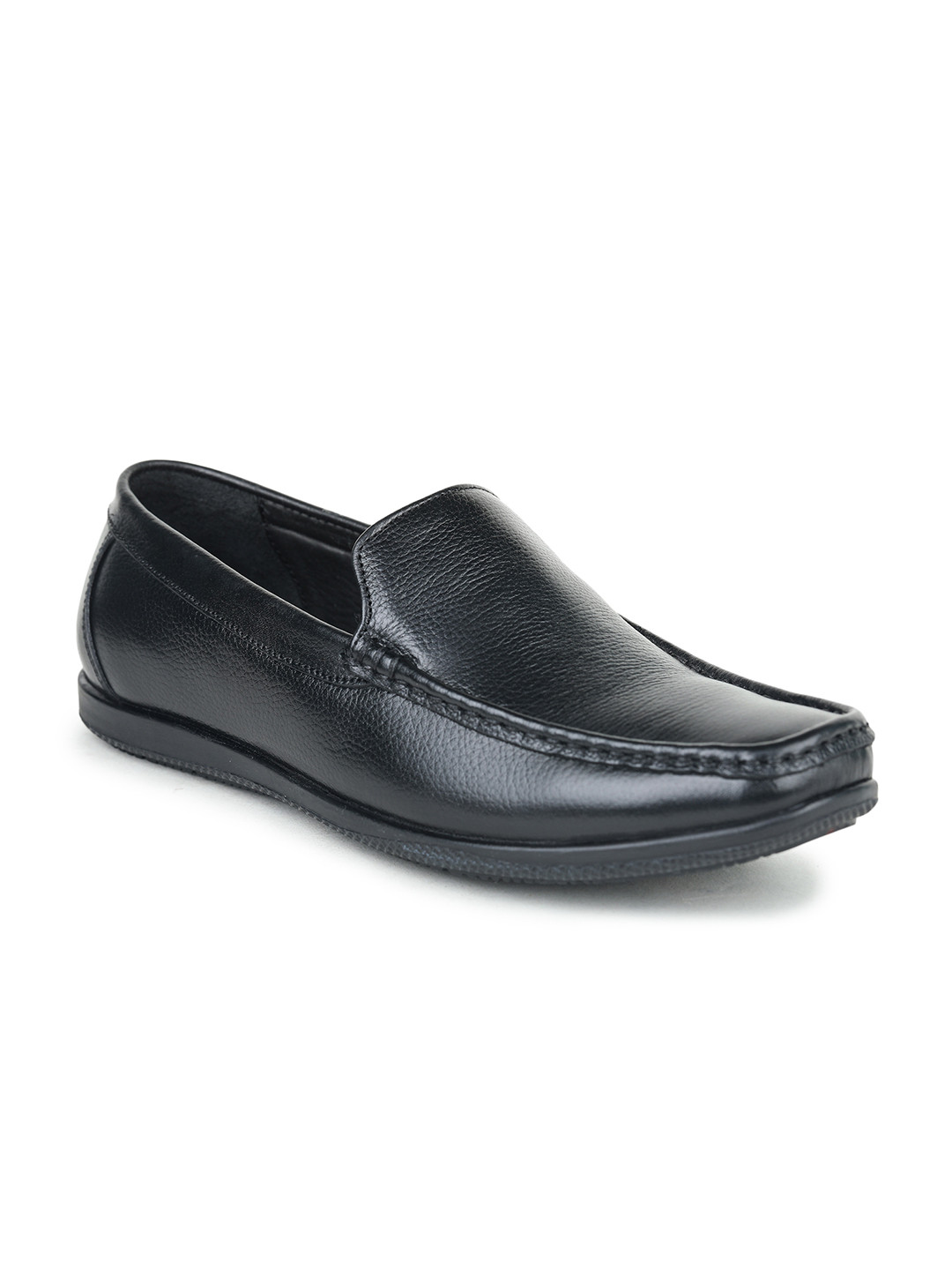 Zoom Shoes Men Black Leather Casual Loafers