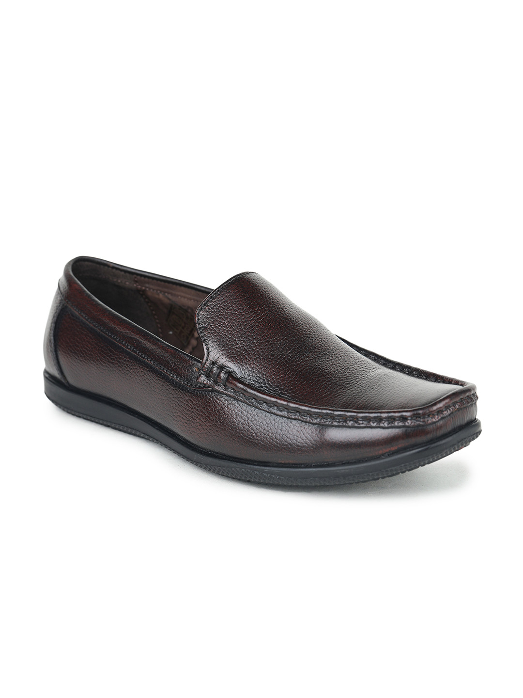 Zoom Shoes Men Brown Leather Loafers