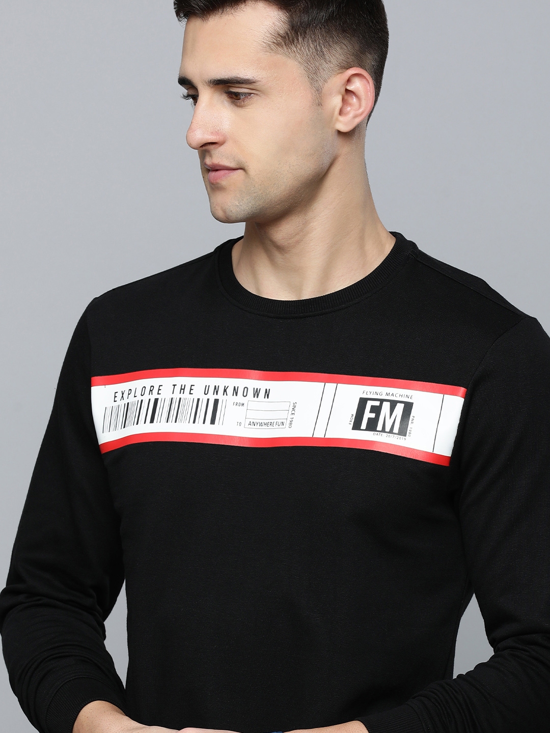 Flying machine black sweatshirt sale