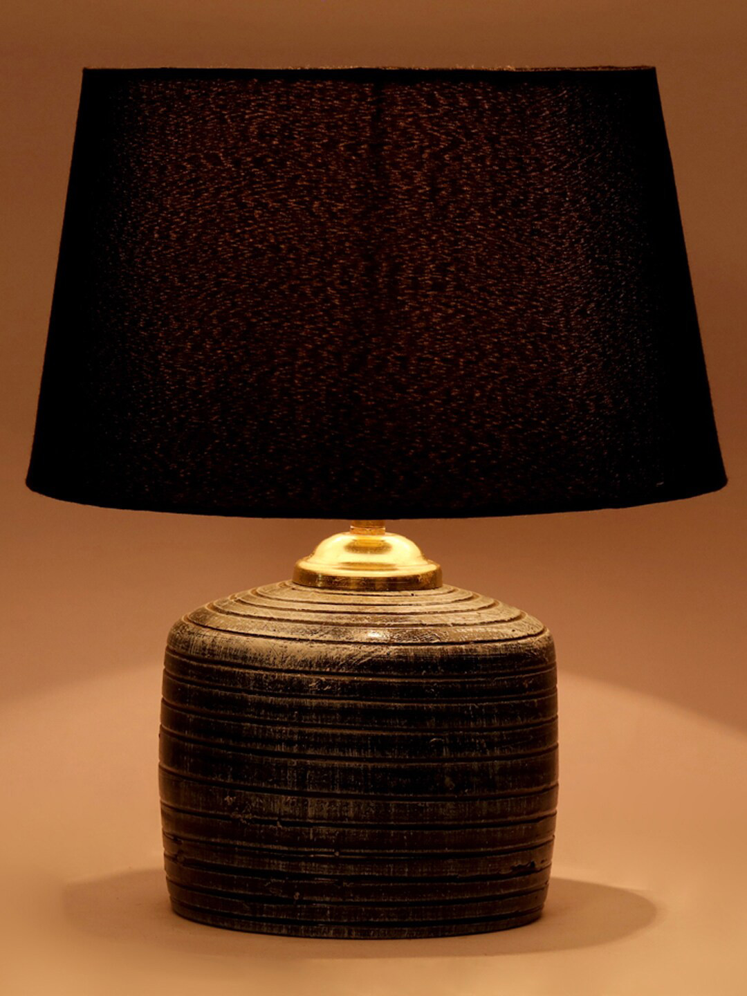 foziq Adults Blue and Grey Solid Table Lamp