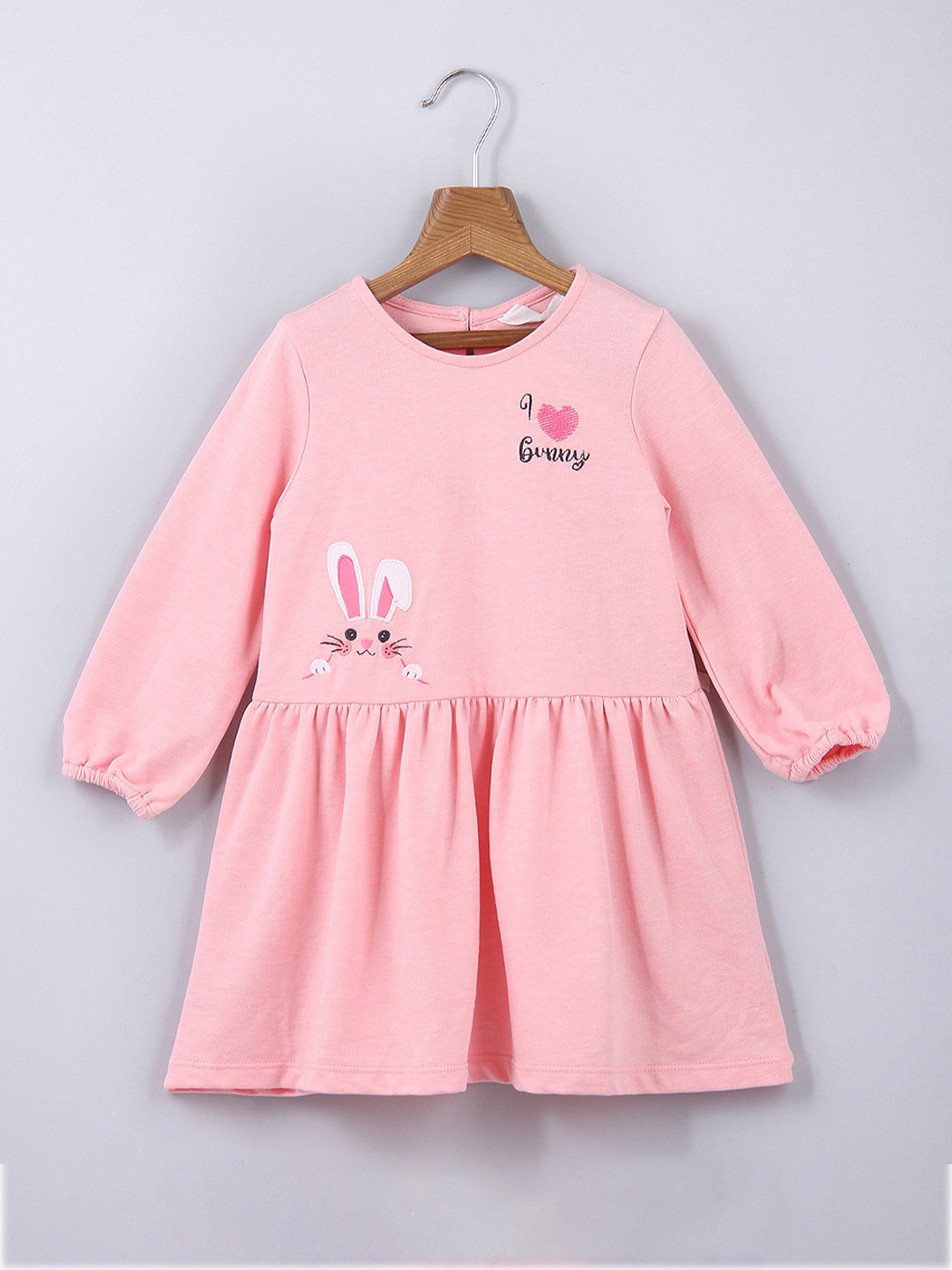 Beebay Kids Pink A-Line Applique Dress