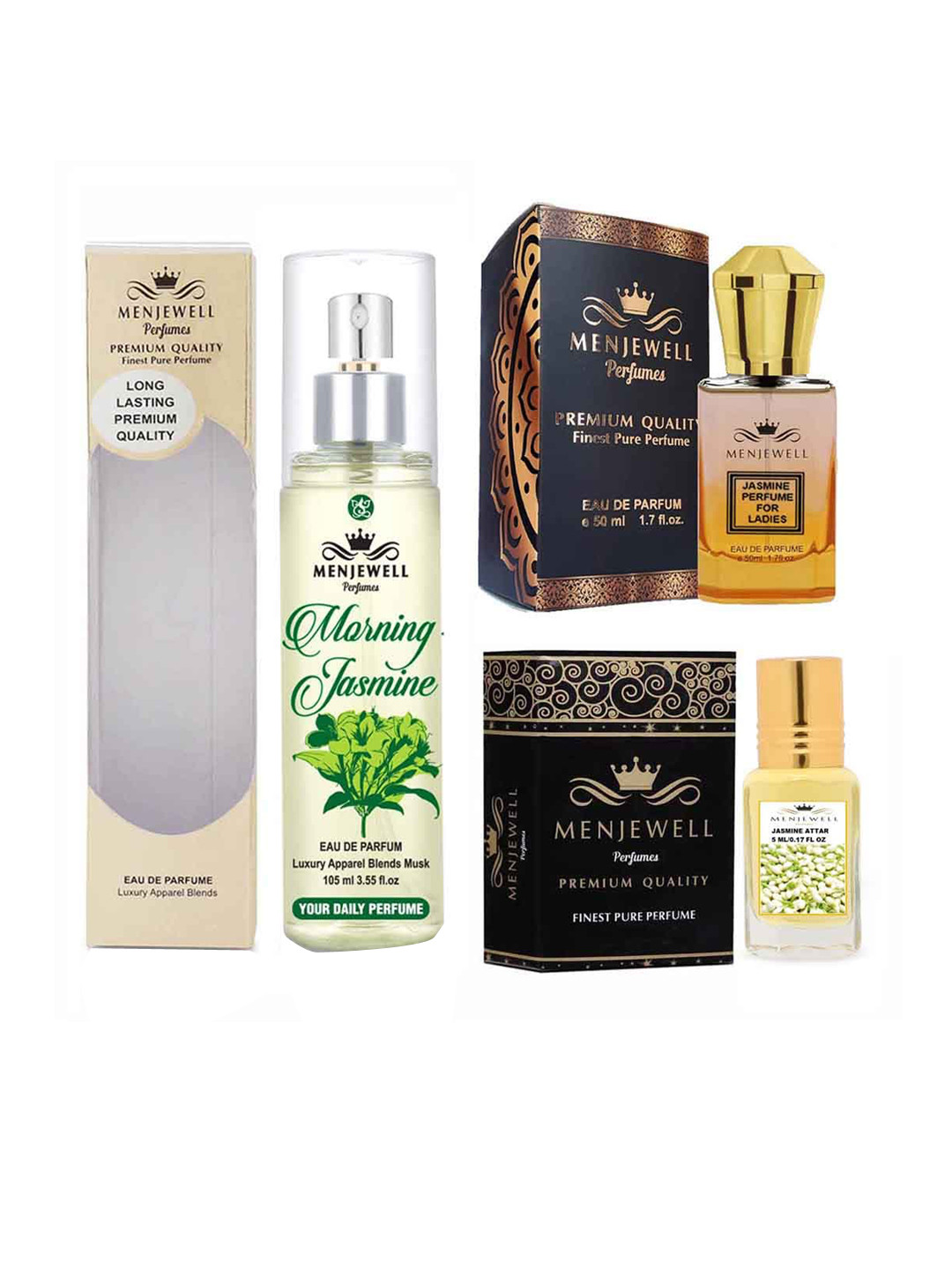 Menjewell Pack of 3 Jasmine Fragrance Gift Set