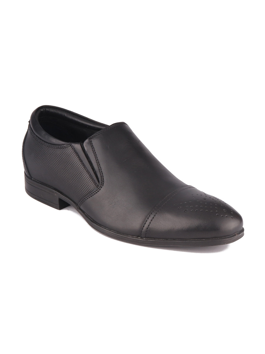TOP BRASS Men Black Solid Slip-On Formal Shoes