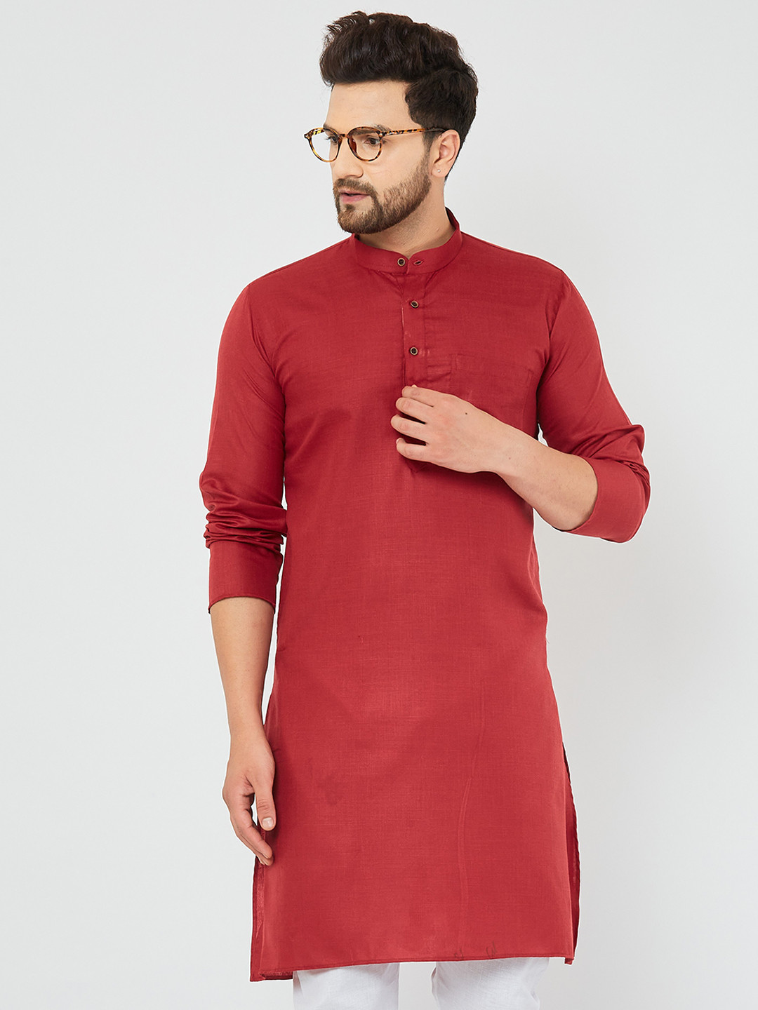 Armaan Ethnic Men Maroon Ethnic Kurta