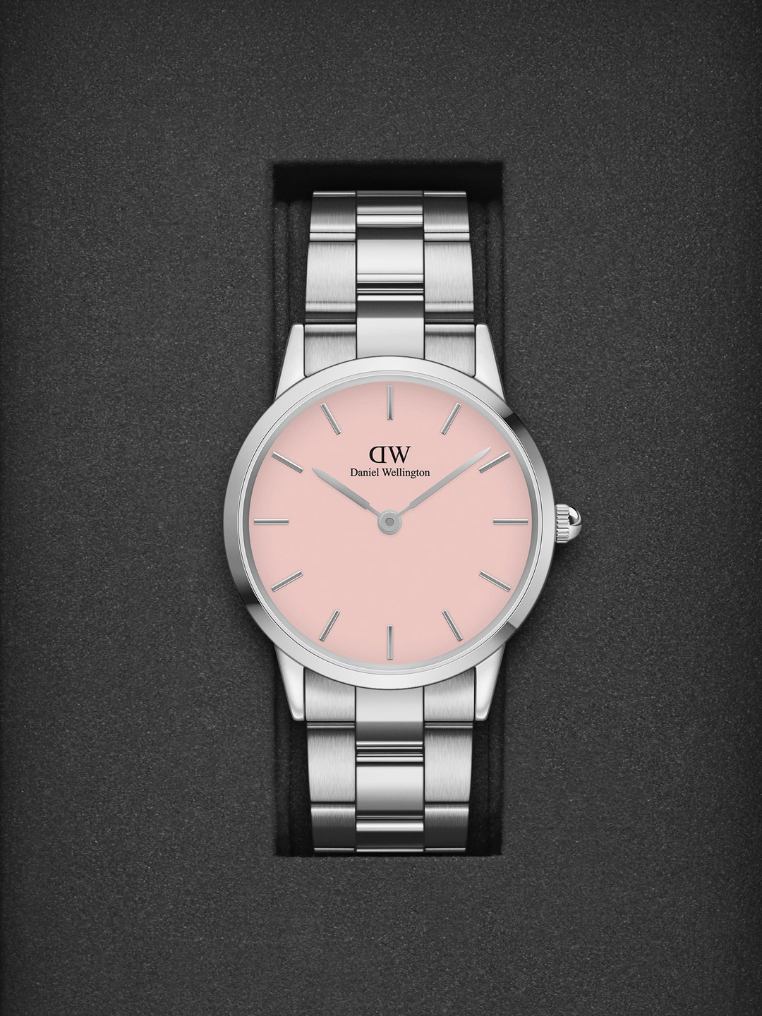 Daniel Wellington Iconic Link 36mm S Pastel Pink Unisex Watch - DW00100536mm