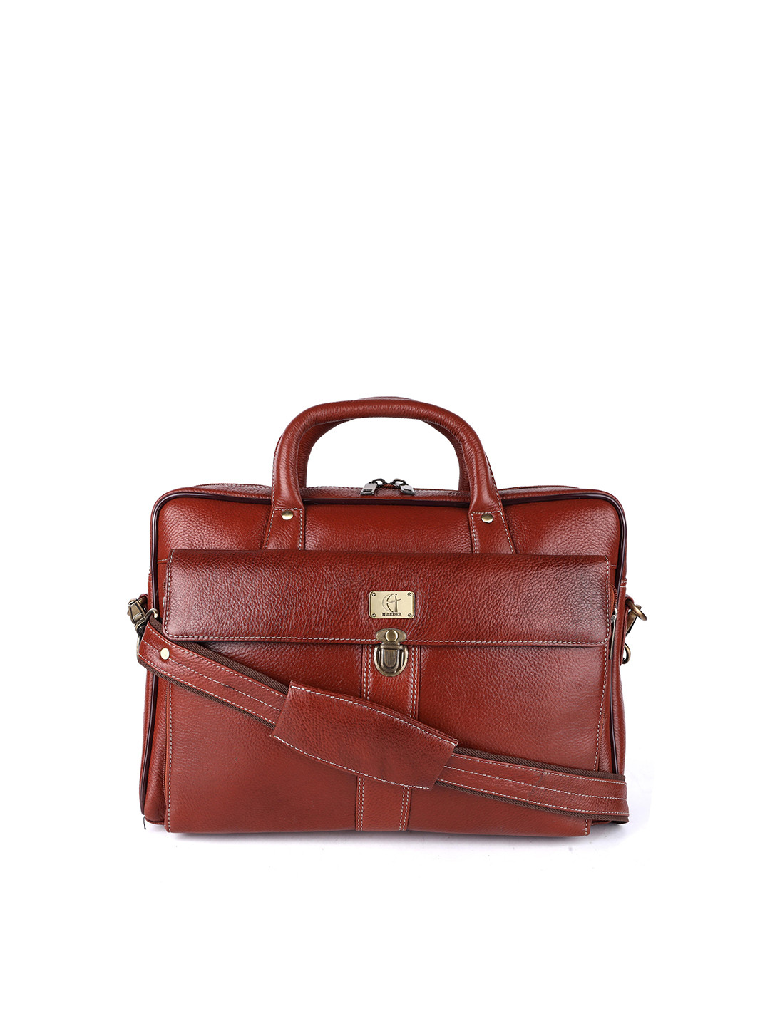 HiLEDER Women Pure Leather 15.5 Inch Messenger Laptop Bag