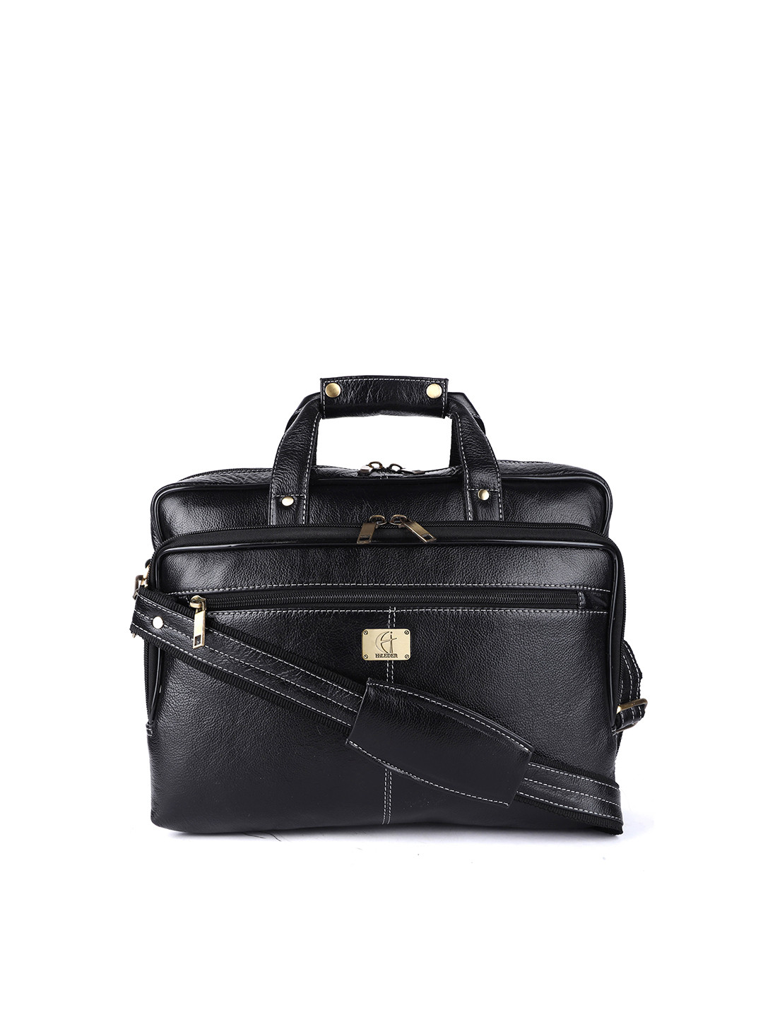 HiLEDER Women Pure Leather Padded 14.5 Inch Briefcase Laptop Bag