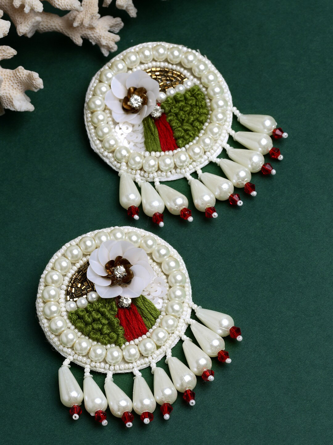 Moedbuille Silver Plated Handwoven Contemporary Design Handcrafted Tasselled Chandbalis