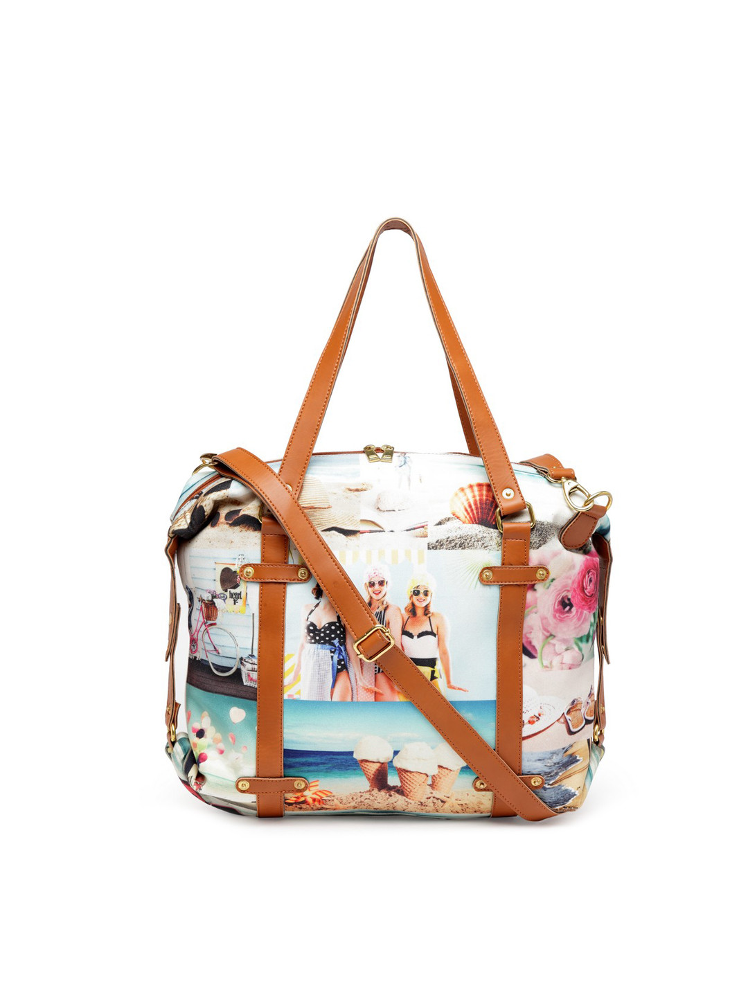 BandBox Women White Printed Shopper Shoulder Bag