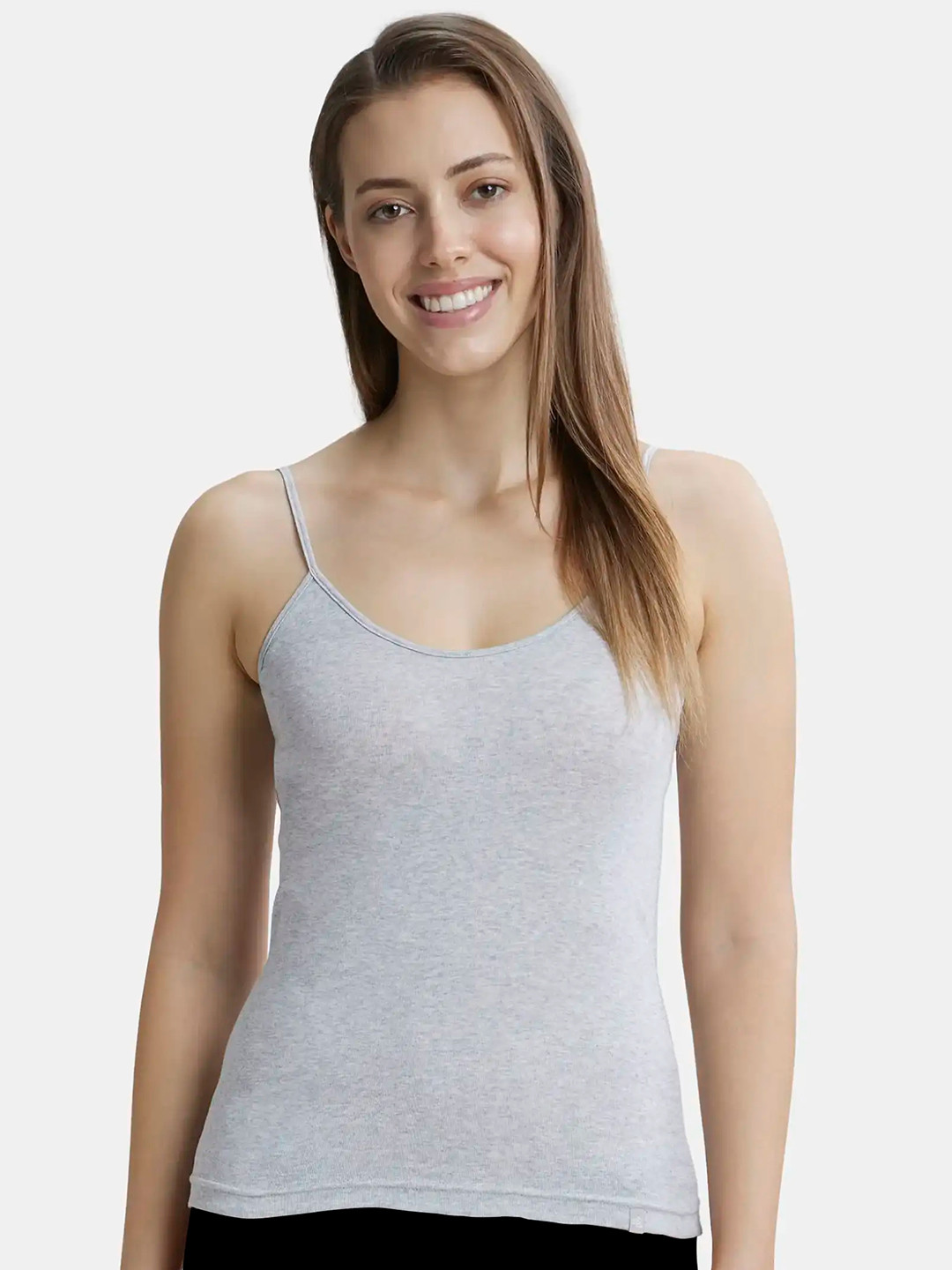 Jockey Super Combed Rib Camisole with Adjustable Straps and StayFresh Treatment -1487