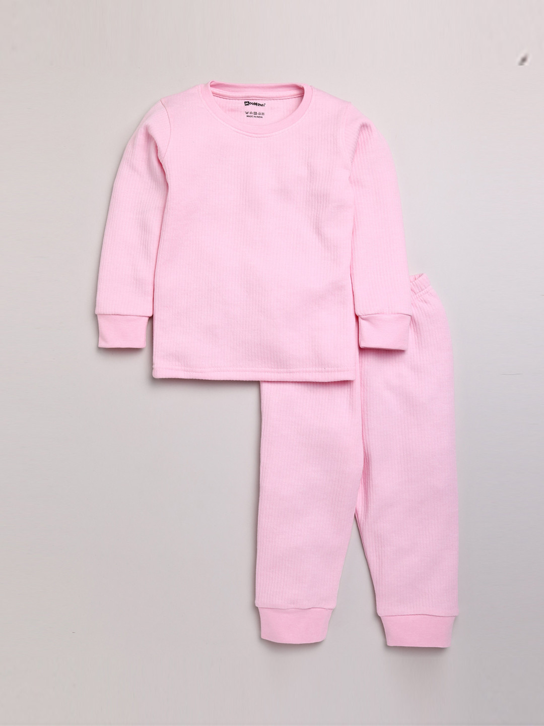MooNKids Kids Boys Pink Solid Thermal Set