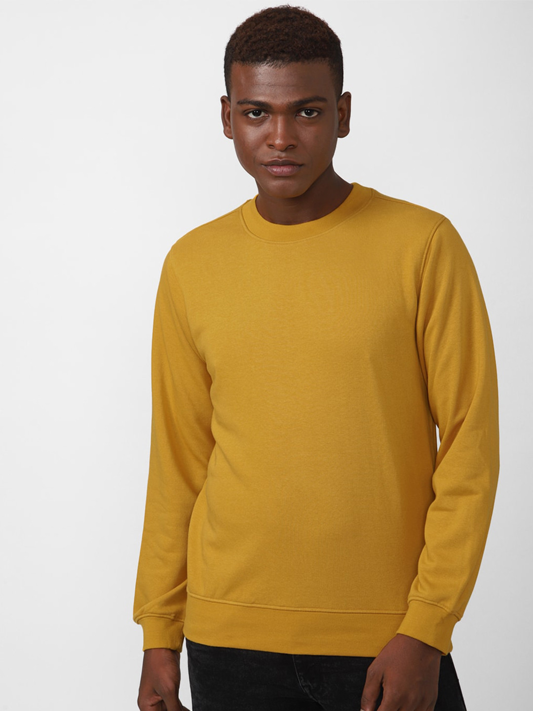 FOREVER 21 Men Yellow Sweatshirt