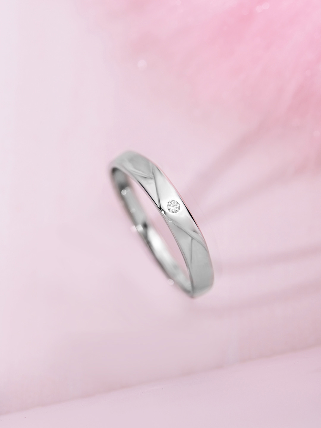 Zavya Women 925 Sterling Silver Rhodium Plated Ring