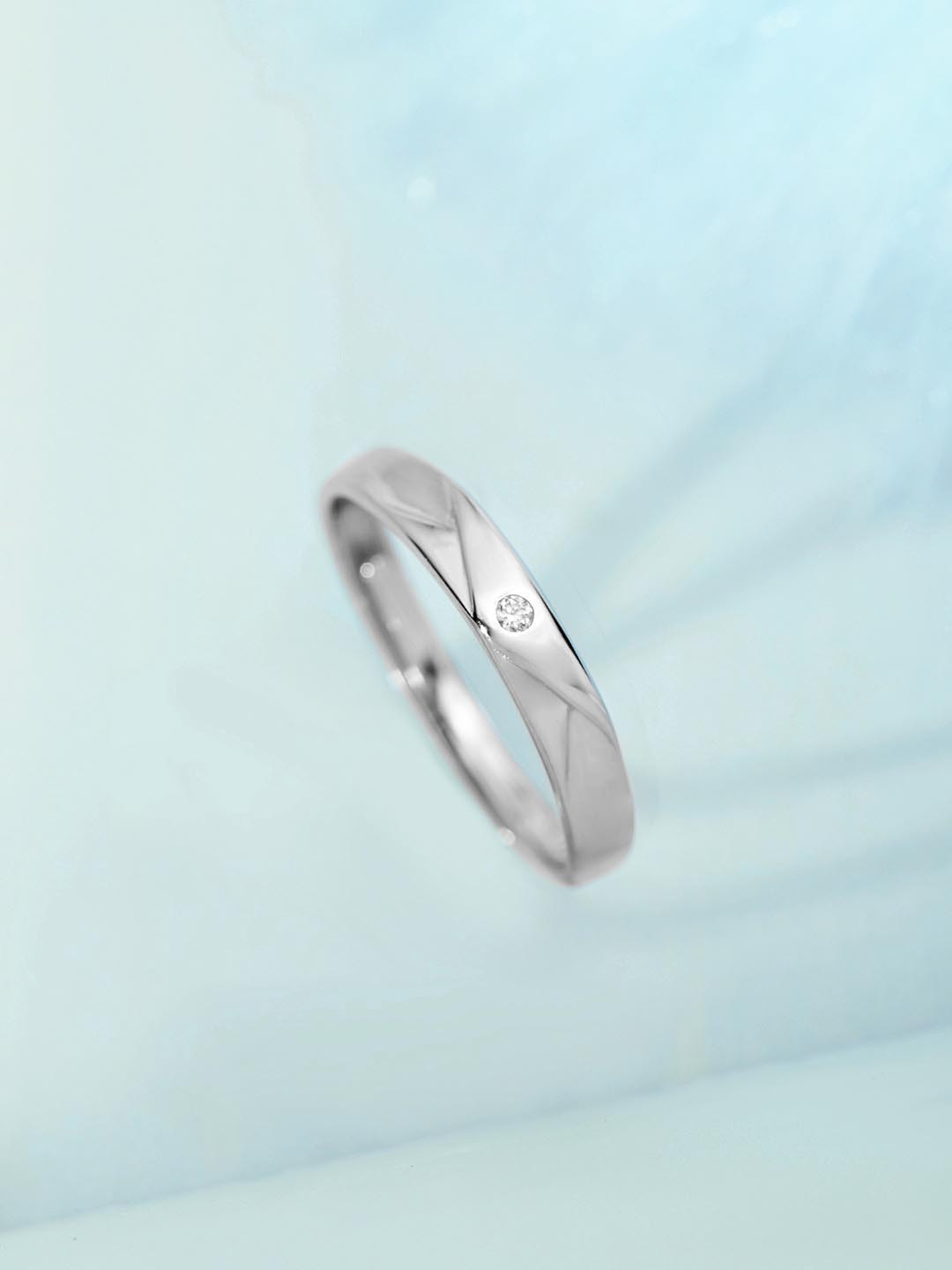 Zavya Men 925 Sterling Silver Rhodium Plated Ring