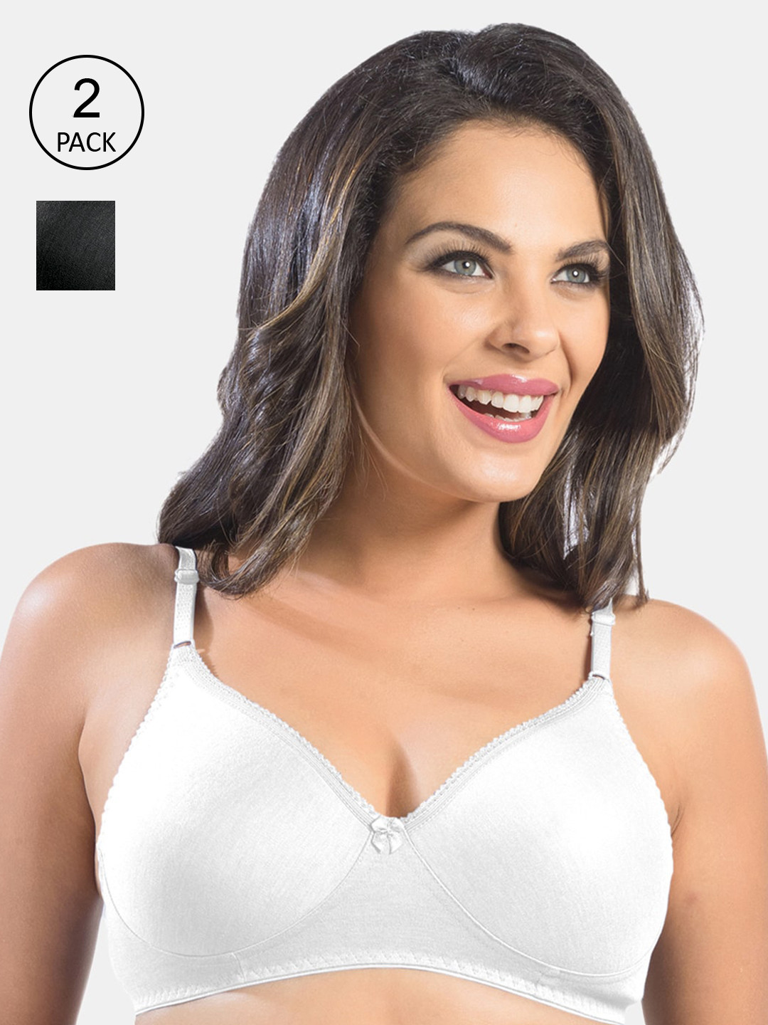 Sonari Black & White Seamless Regular Bra