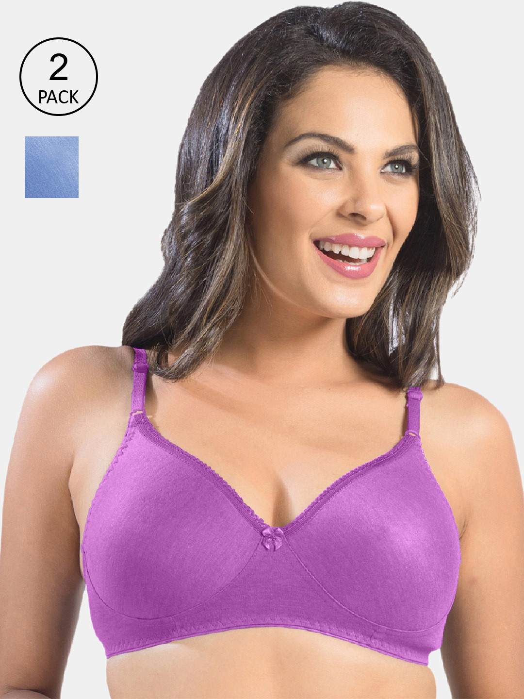 Sonari Blue & Purple  Seamless Regular  Bra