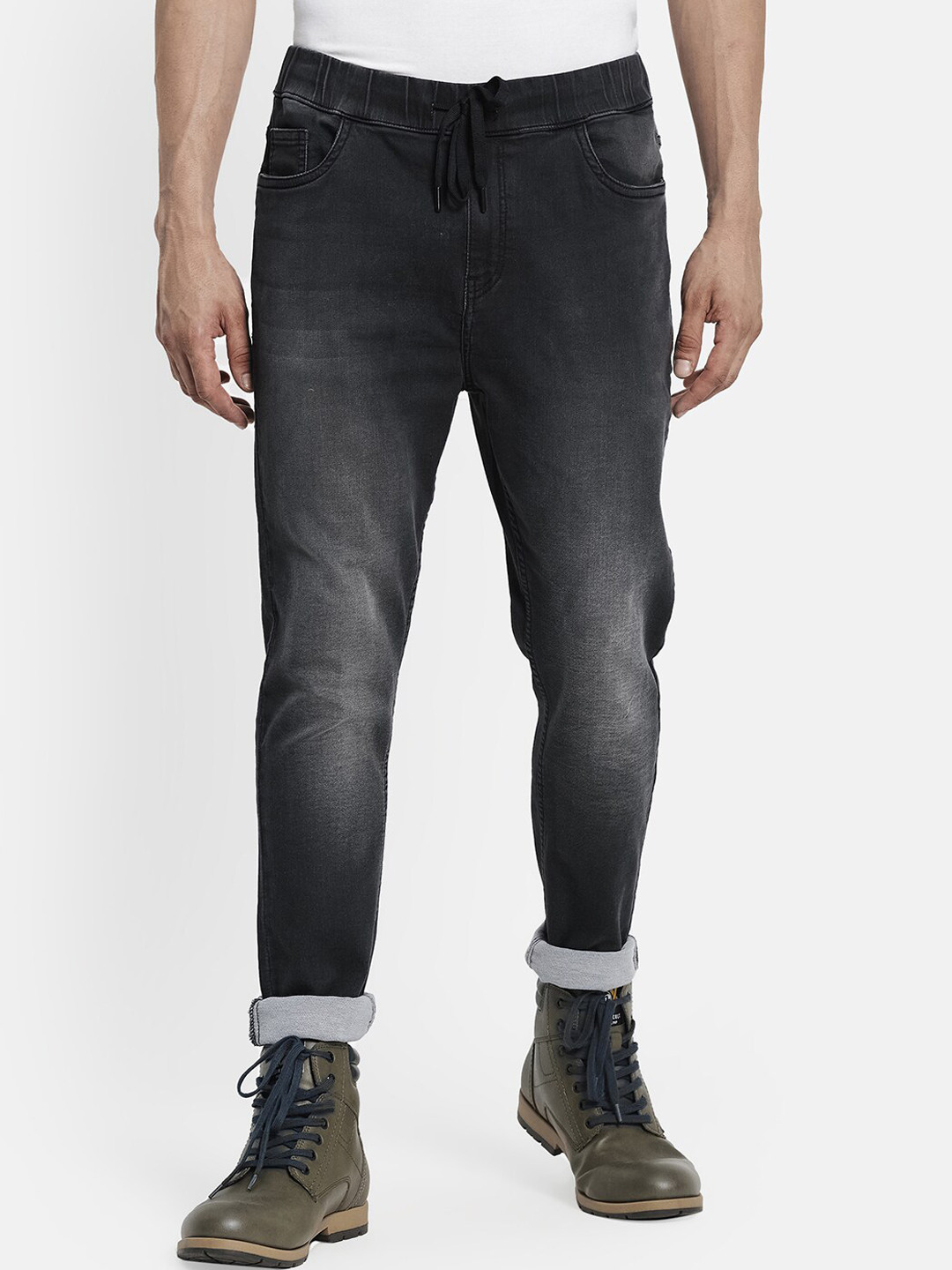 Octave Men Grey Light Fade Regular Fit Jeans