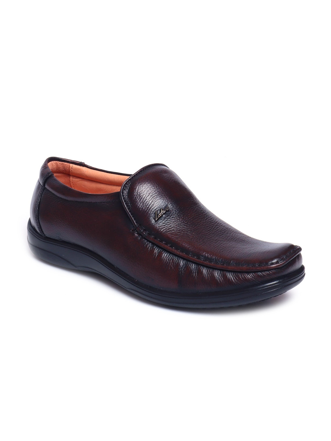 Zoom Shoes Men Brown Solid Leather Formal Loafer
