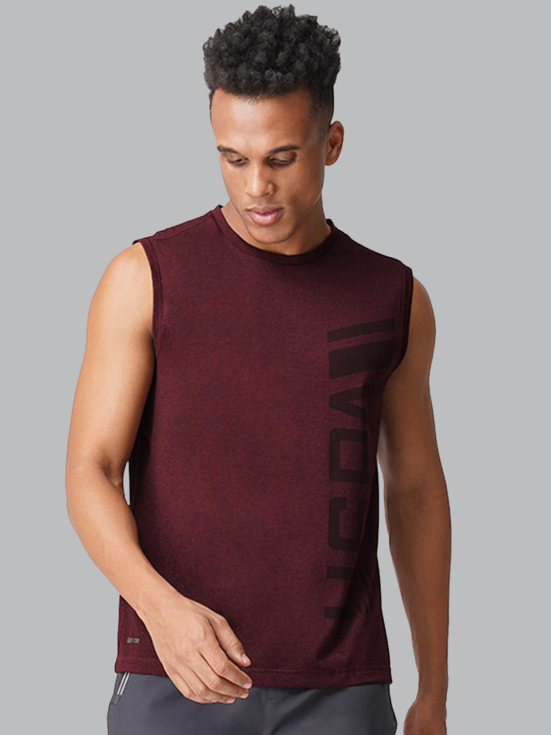 U S Polo Assn Men Red Solid Slim-fit Athleisure Vests