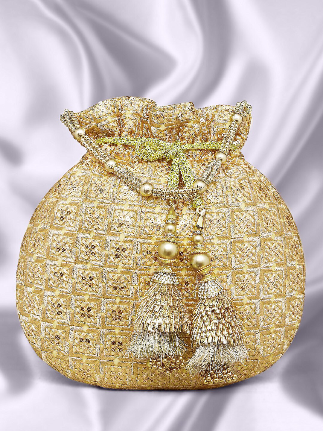 Peora Gold-Toned Potli Clutch