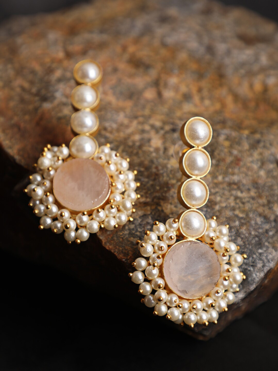 Jazz and Sizzle Pink Circular Drop Earrings
