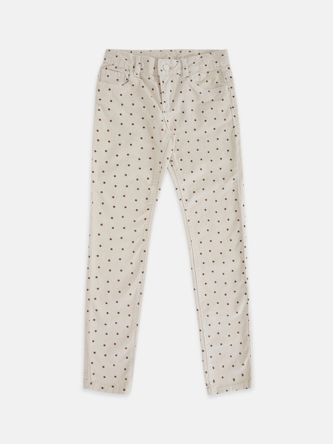 Pantaloons Junior Girls Beige Printed Trouser