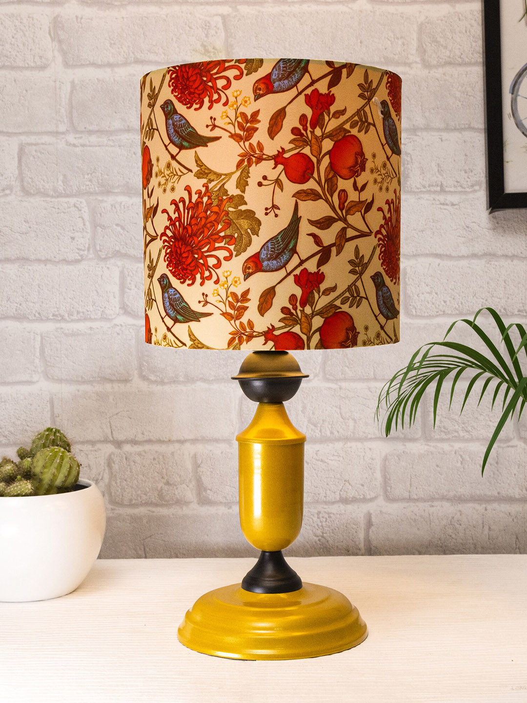 Homesake Murphy Golden Table Lamp with Bird Shade, LED bulb included