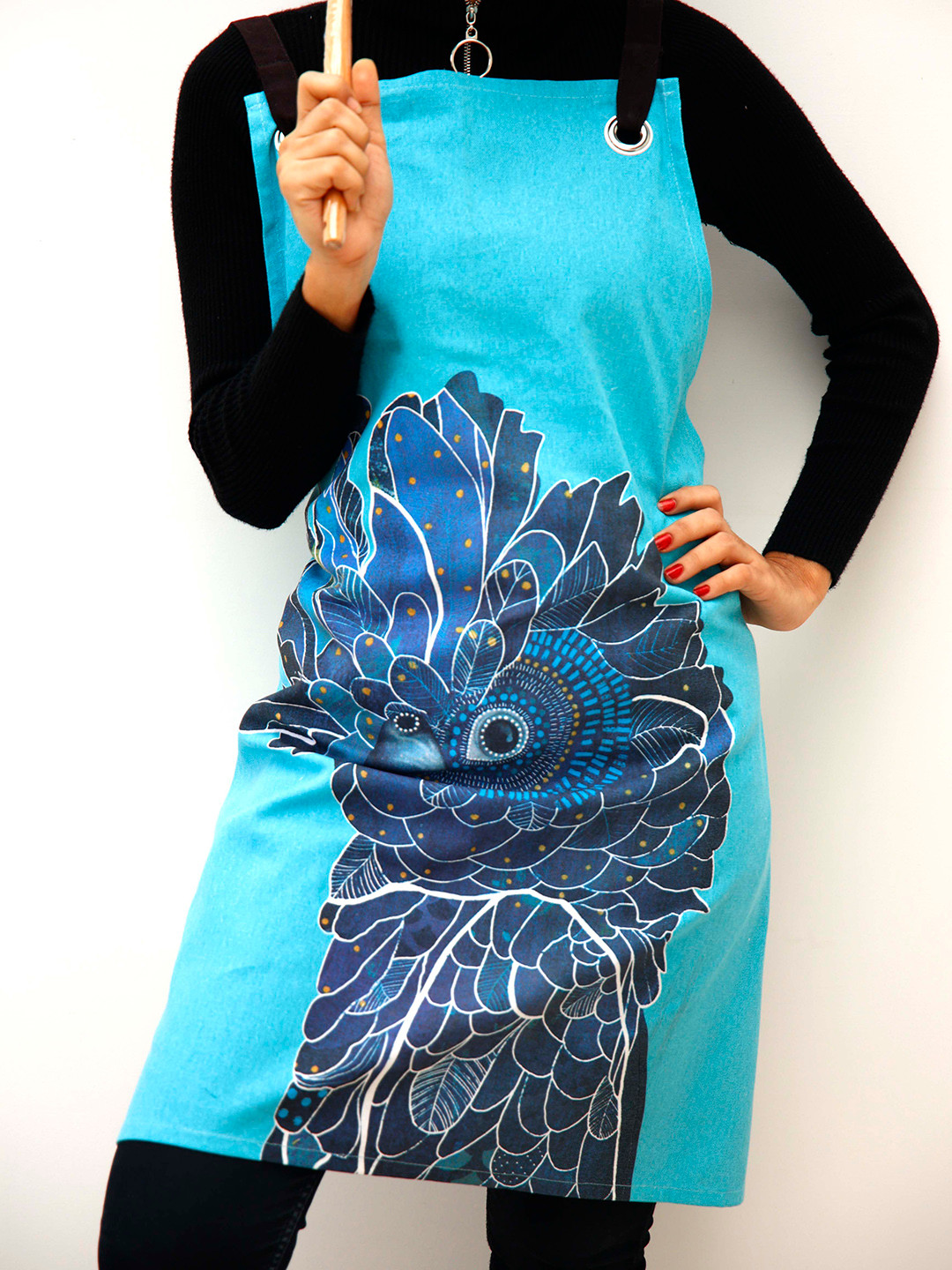 Ariana Unisex Blue Bird Print Pure Cotton Aprons