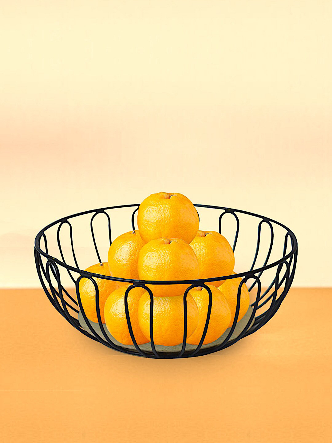 Tranquil square Metal Black Fruit & Vegetable Basket Kitchen Storage