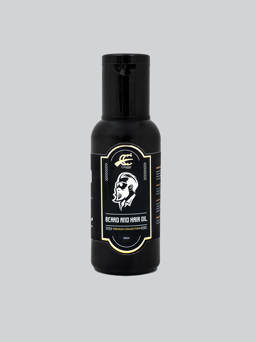 Craggy Cosmetic Black Natural Chemical Free Beard & Hair Oil 100 gm