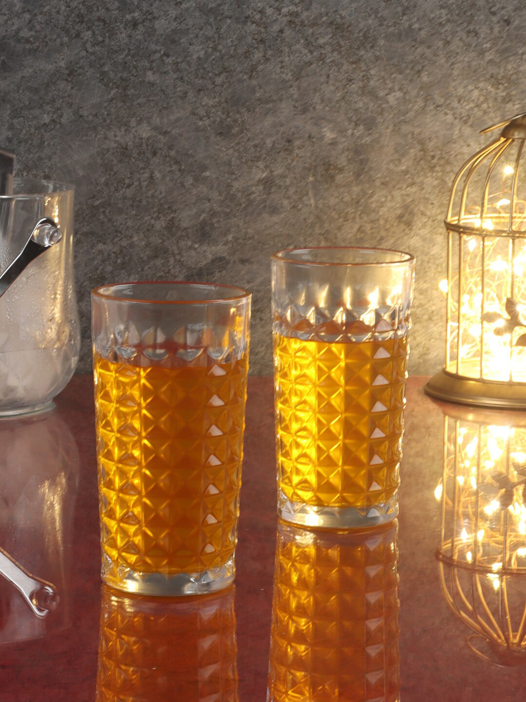 ceradeco Set Of 6 Transparent Cassandra Juice or Water Glasses  300 ml Each