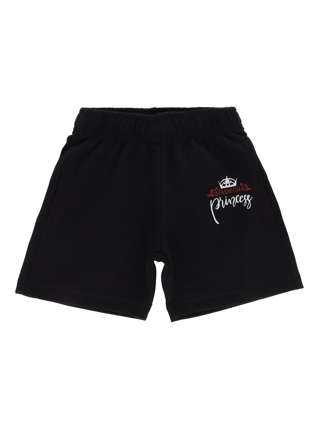 DYCA Girls Black Solid Above Knee Shorts