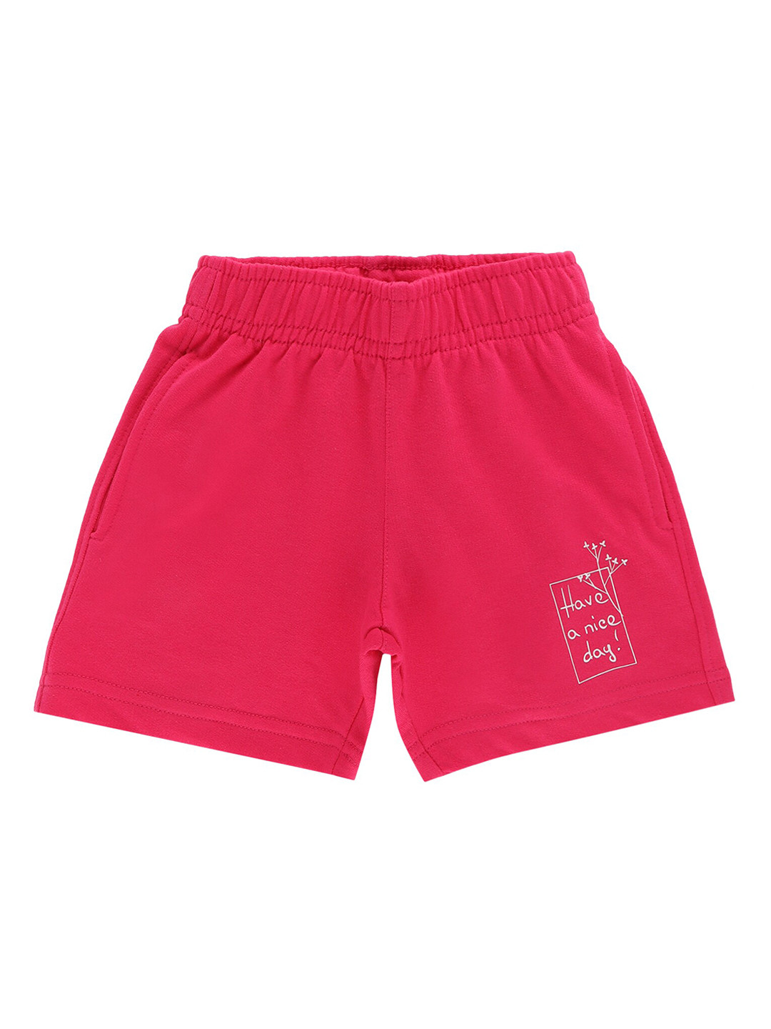 DYCA Girls Fuchsia Solid Cotton Cycling Shorts