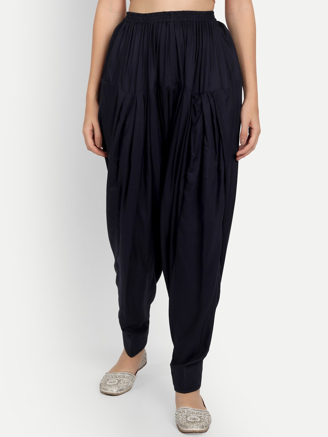 APELLA Women Navy Blue Solid Loose-Fit Salwar