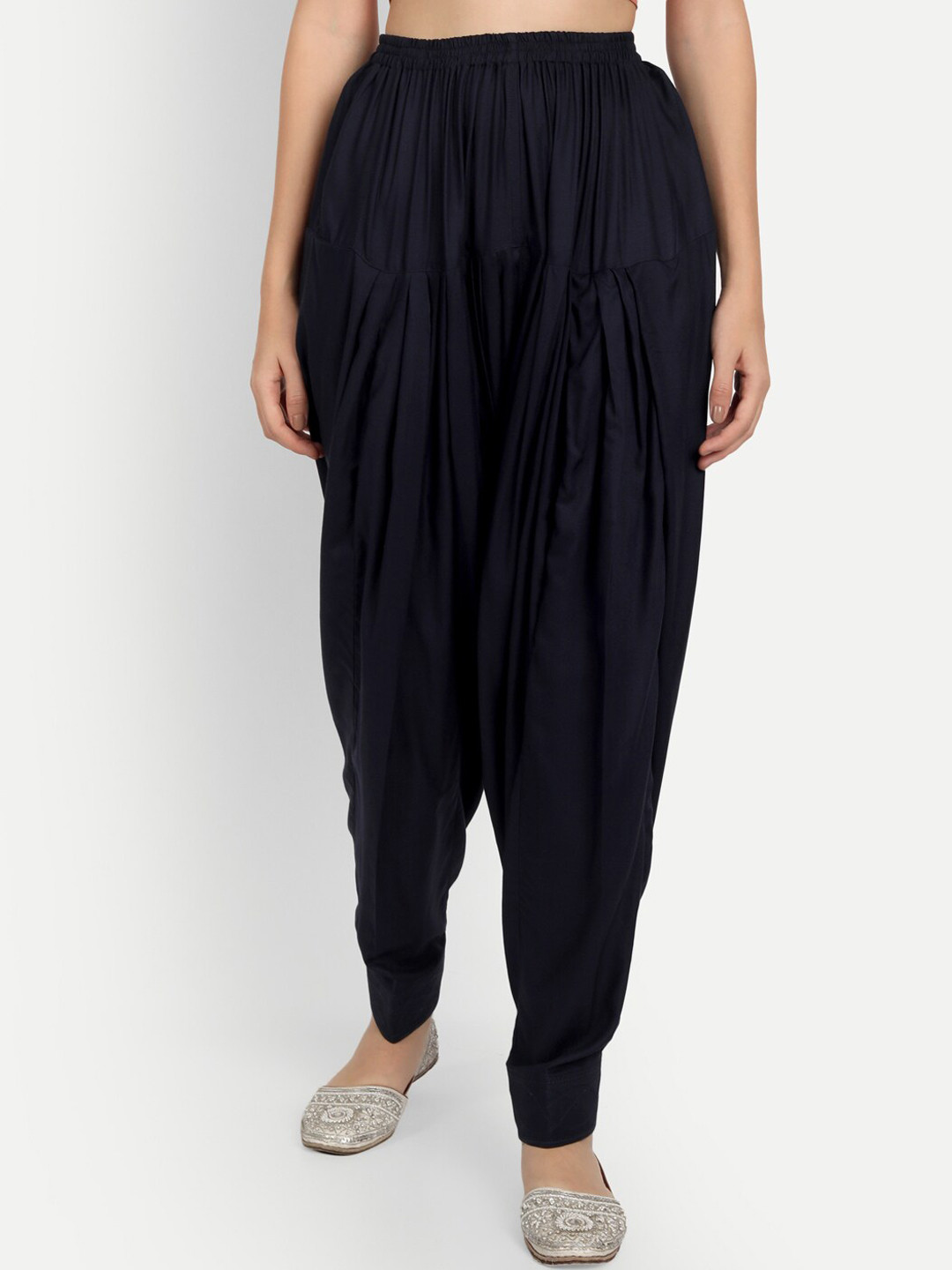 APELLA Women Navy Blue Solid Loose-Fit Salwar