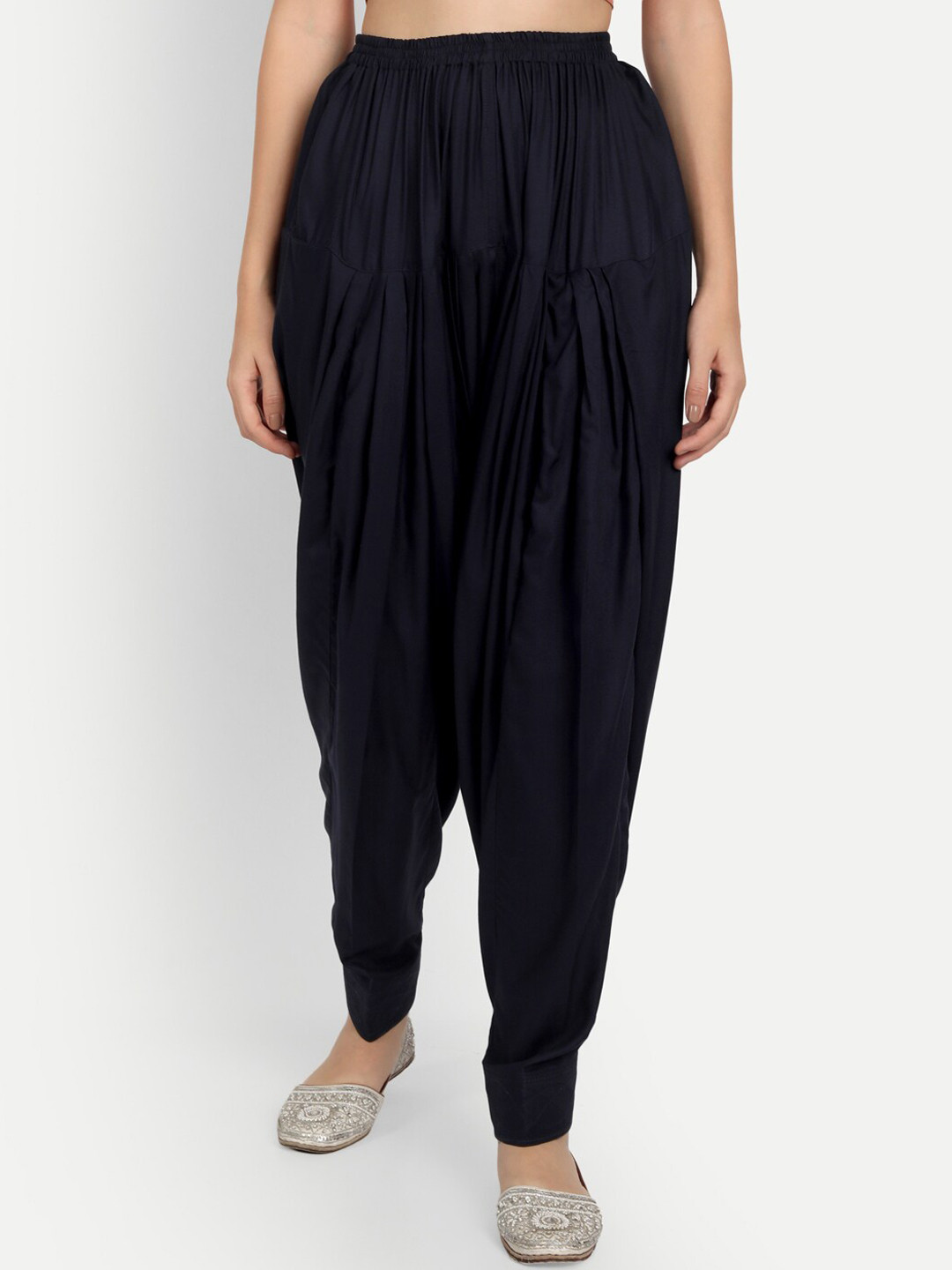 APELLA Women Navy Blue Solid Loose-Fit Salwar