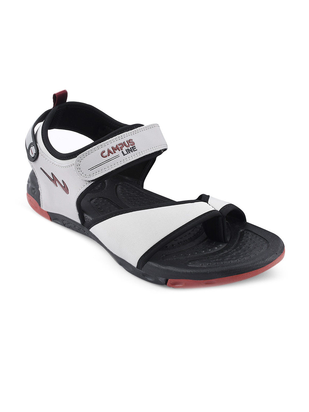 Campus Men GC-2306 Grey & Black Solid Sports Sandals