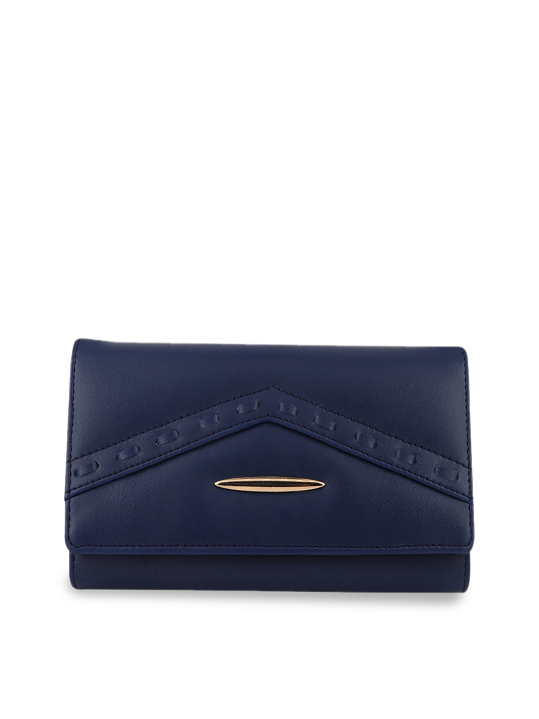 YESSBENZA Blue Quilted Envelope Clutch