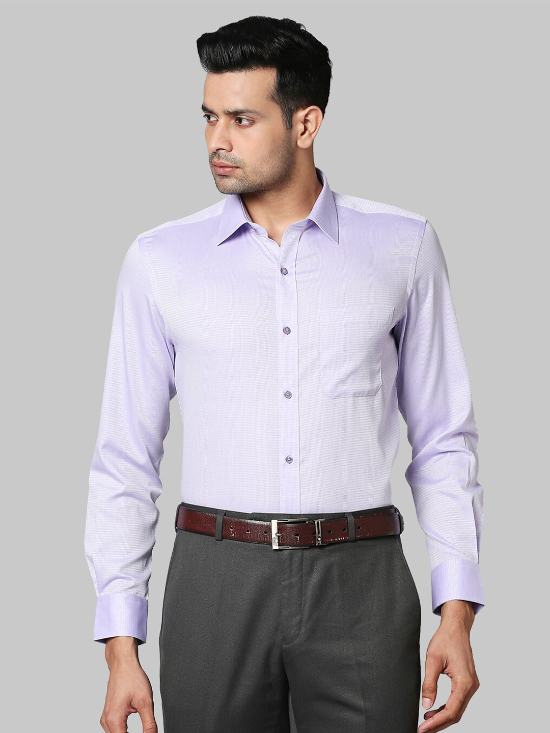 Raymond Men Purple Casual Shirt