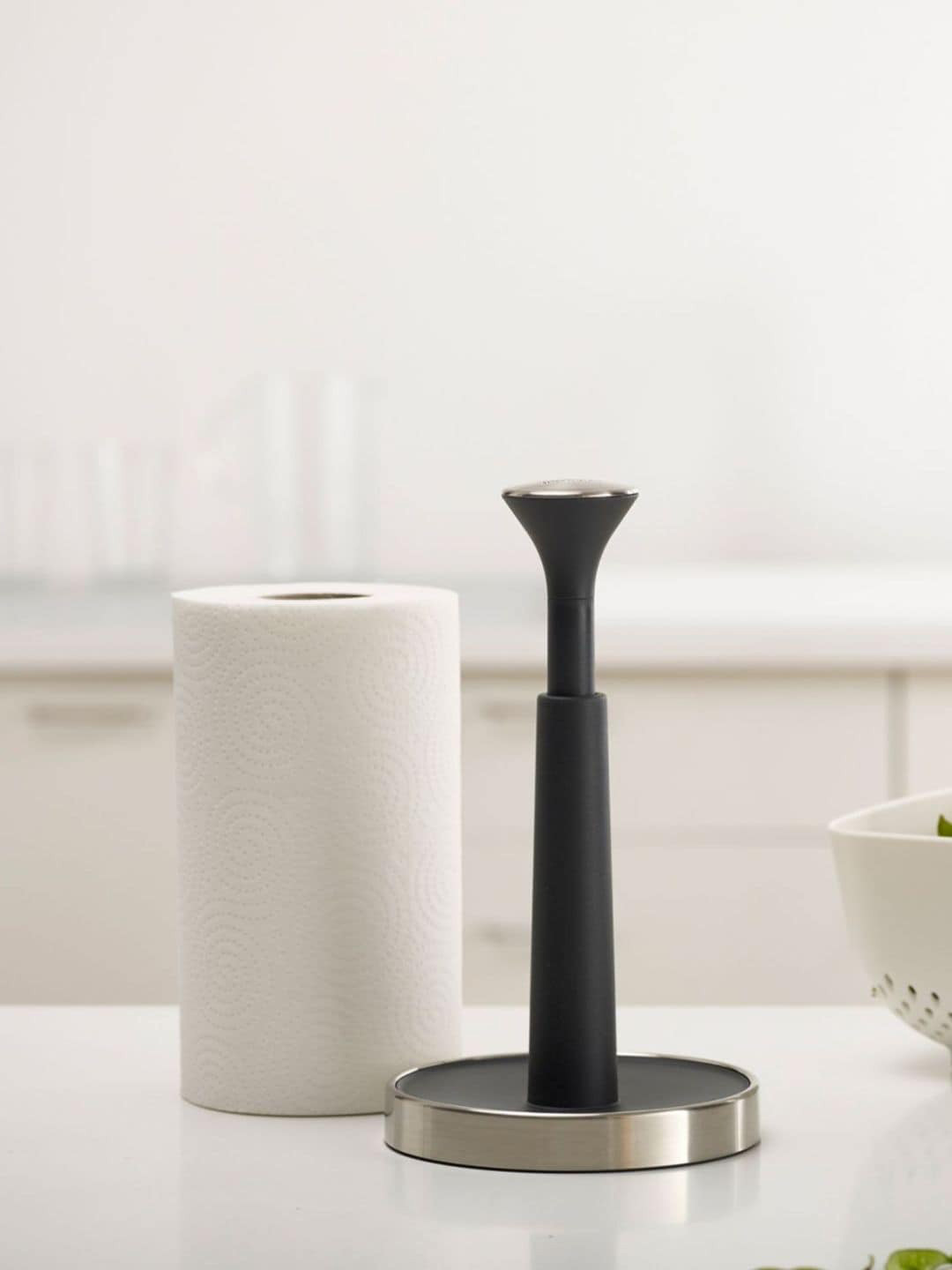 Joseph Joseph Grey Solid Push & Tear Kitchen Roll Holder