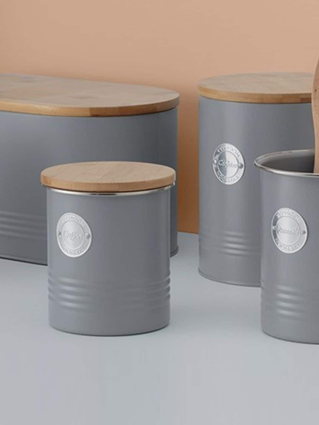 TYPHOON Grey Solid Dishwasher safe Coffee Storage