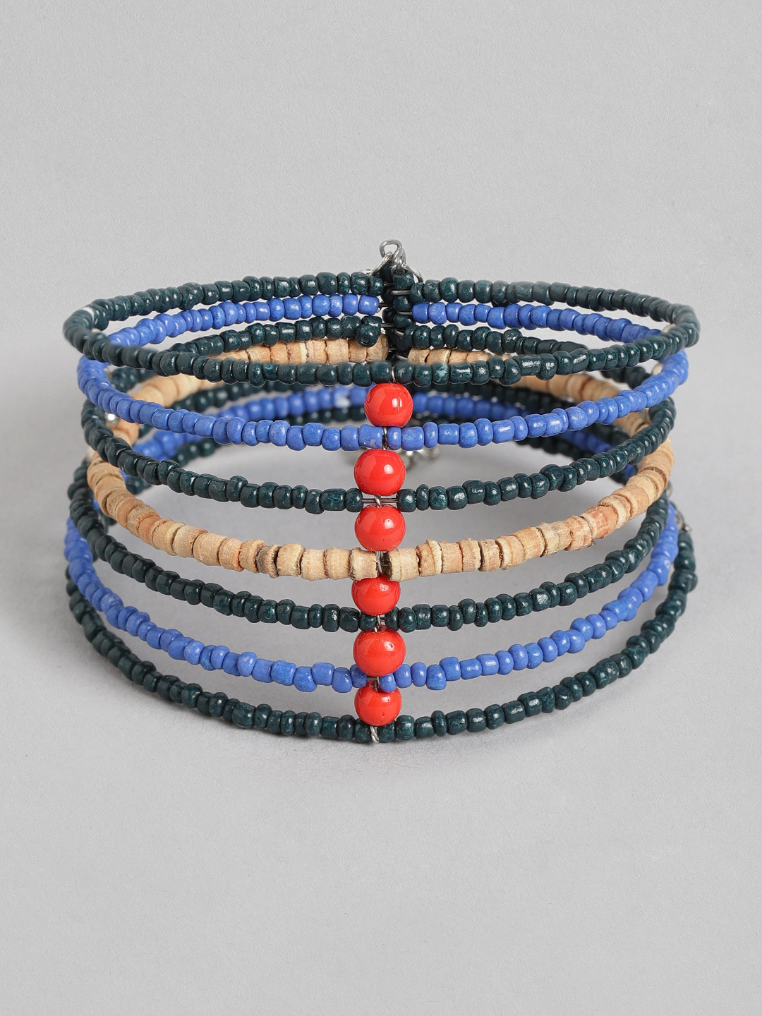 RICHEERA Women Blue & Teal Multistrand Bracelet