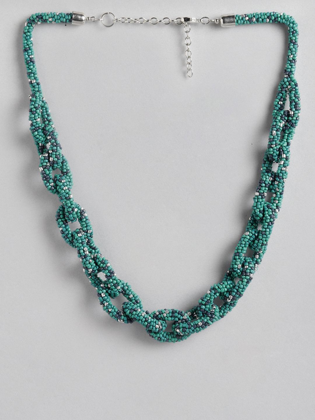 RICHEERA Green & Blue Beaded Necklace