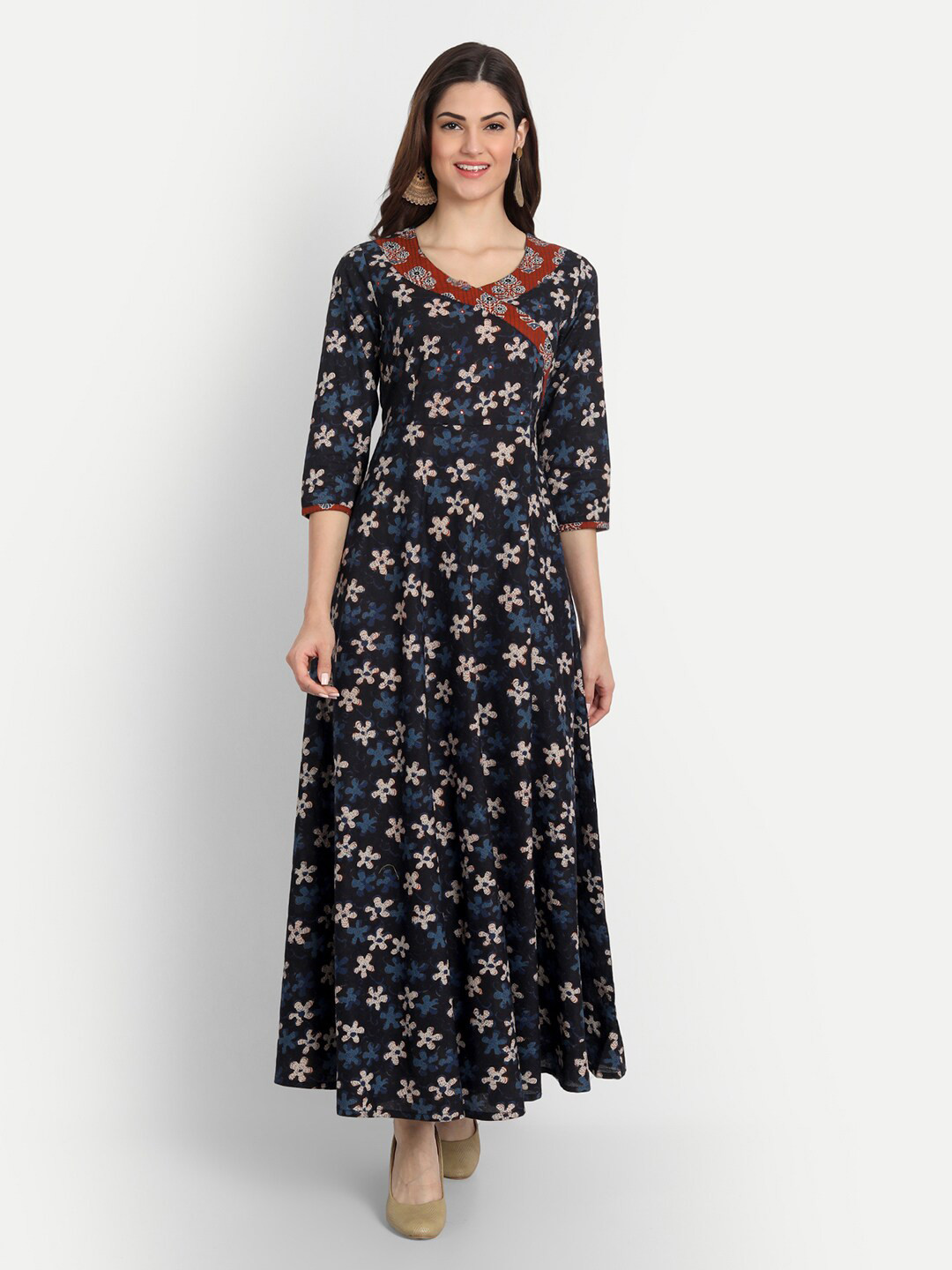 SUTI Blue Floral Maxi Dress