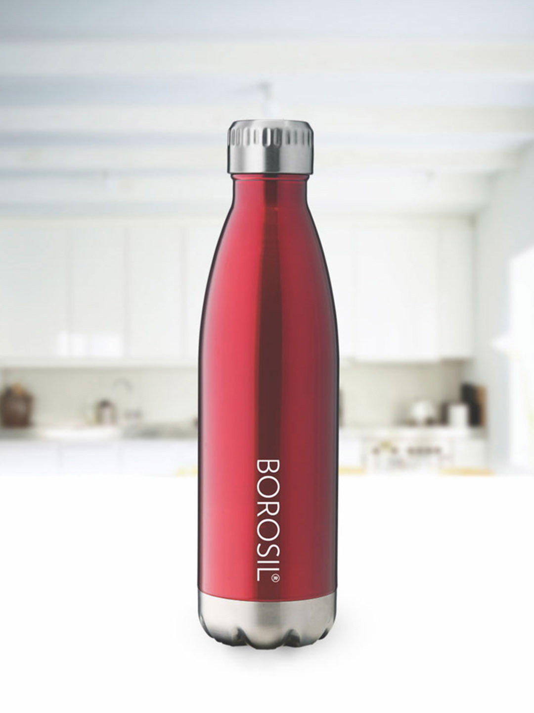 BOROSIL Hydra Bolt Trans Stainless Steel Vacuum Insulated Flask Water Bottle 750 ml
