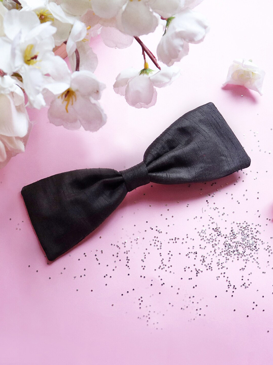 Soho Boho Studio Women Black Long bow clip