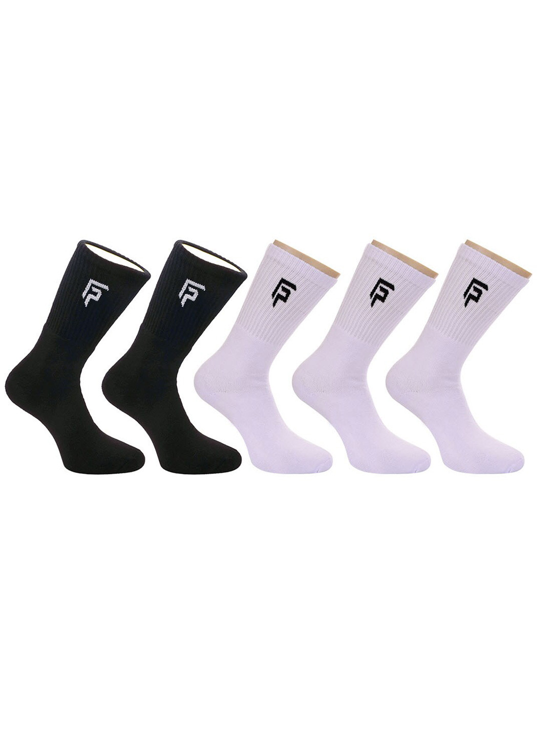 FOOTPRINT Men 5 Pairs Anti Odour Organic Cotton Calf-Length Solid Bamboo Sports Terry Socks
