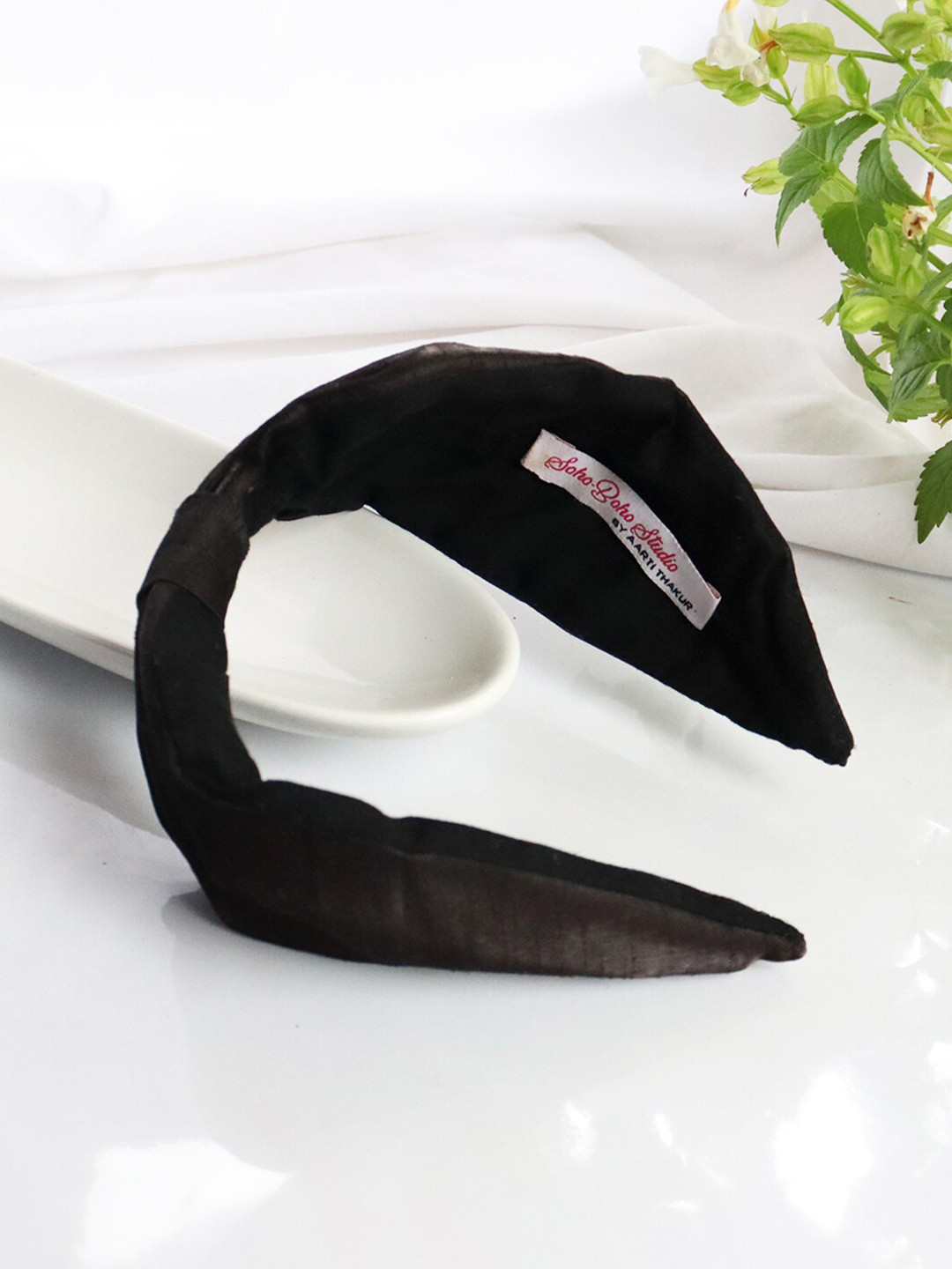 Soho Boho Studio Women Black Turban Hairband