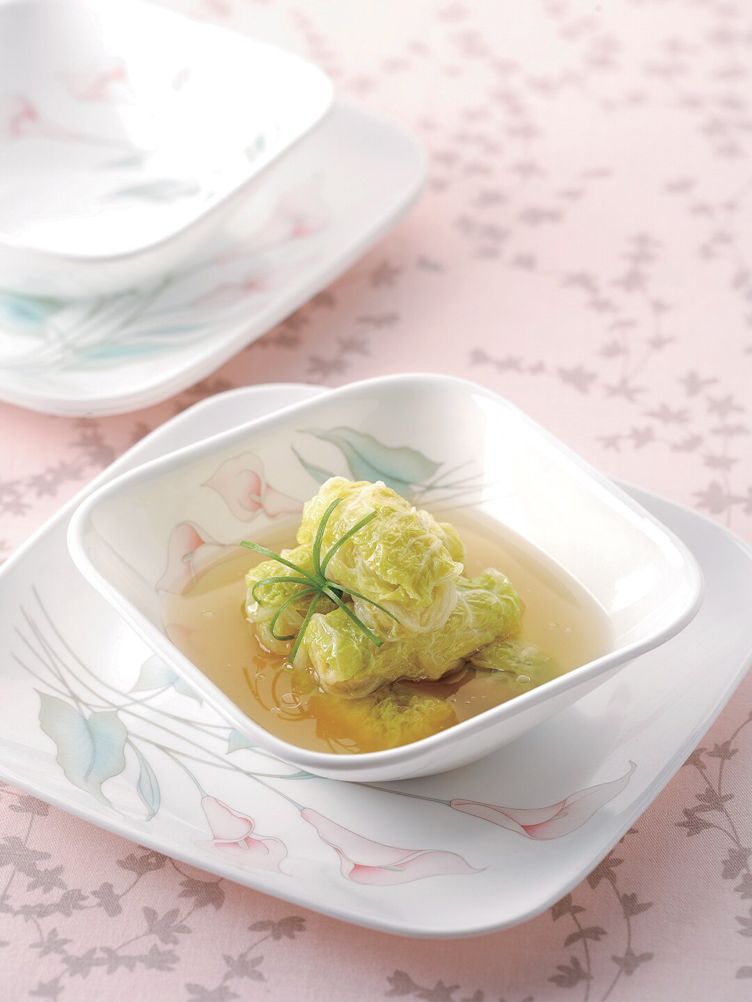 Corelle Glossy Asia Square Round Collection Set Of 6 Printed Vitrelle Glass Glossy Plates